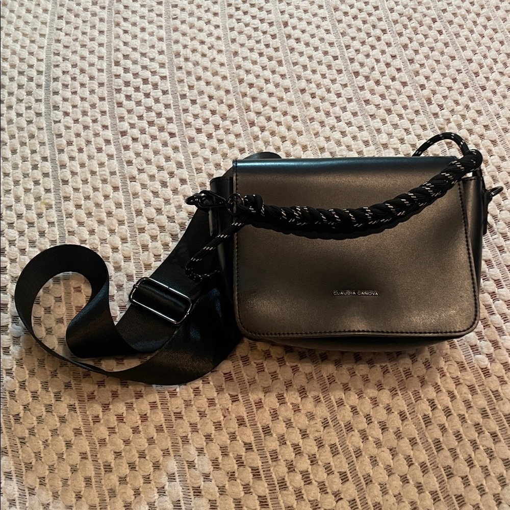 Claudia Canova Faux Leather Crossbody Bag with Adjustable Strap